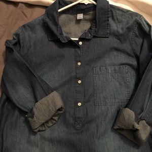 NWT- Large Chambray Denim Shirt Dress